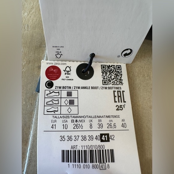 Zara high heel fabric ankle boots 👢 black nwt - Picture 13 of 16